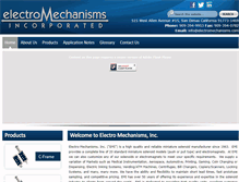 Tablet Screenshot of electromechanisms.com